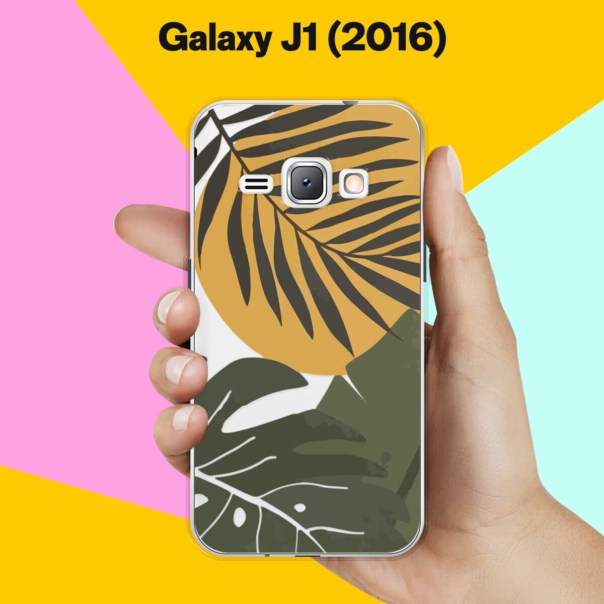 Силиконовый чехол на Samsung Galaxy J1 (2016) Цветы / для Самсунг Галакси Джей 1 (2016)