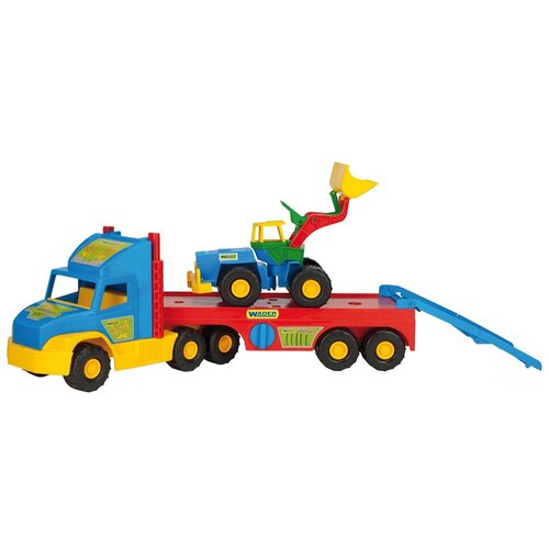 Набор техники Wader Super Truck - Эвакуатор с трактором (36520), 78 см, желтый машины wader magic truck с авто формулой