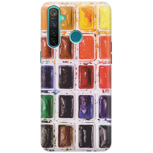 фото Cиликоновый чехол на realme 5 pro / рилми 5 про с принтом "палитра красок" gosso
