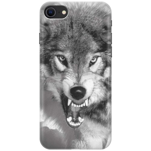 фото Ультратонкий силиконовый чехол-накладка для apple iphone 7 / 8 / se (2020) с принтом gosso