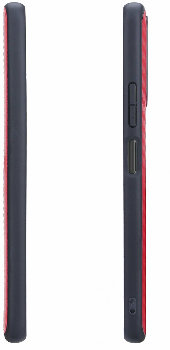 Чехол накладка G-Case Carbon для Xiaomi Redmi Note 10 Pro (Сяоми / Ксиаоми Редми Ноут 10 Про), красная