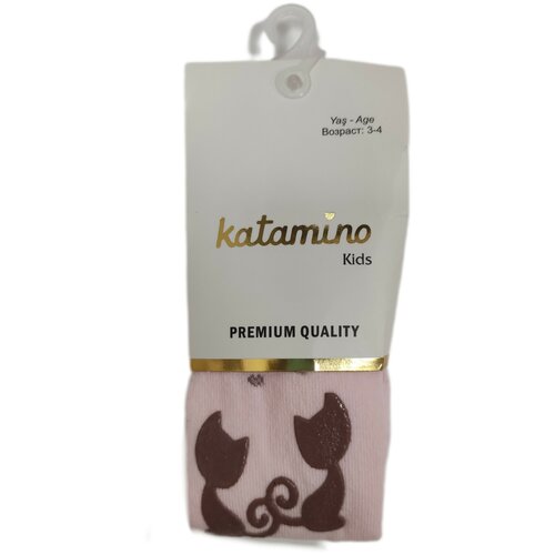 Колготки Katamino с кошками 3-4 года (3-4, серый)