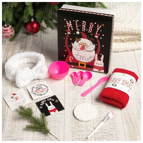 Подарочный набор новогодний Merry x-mas полотенце и аксессуары подарочный набор merry catmas полотенце и аксессуары