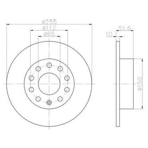 фото Тормозной диск hella 8dd 355 109-601