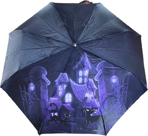 Смарт-зонт GALAXY OF UMBRELLAS, автомат, 3 сложения, купол 105 см, 9 спиц, чехол в комплекте, для женщин, фиолетовый