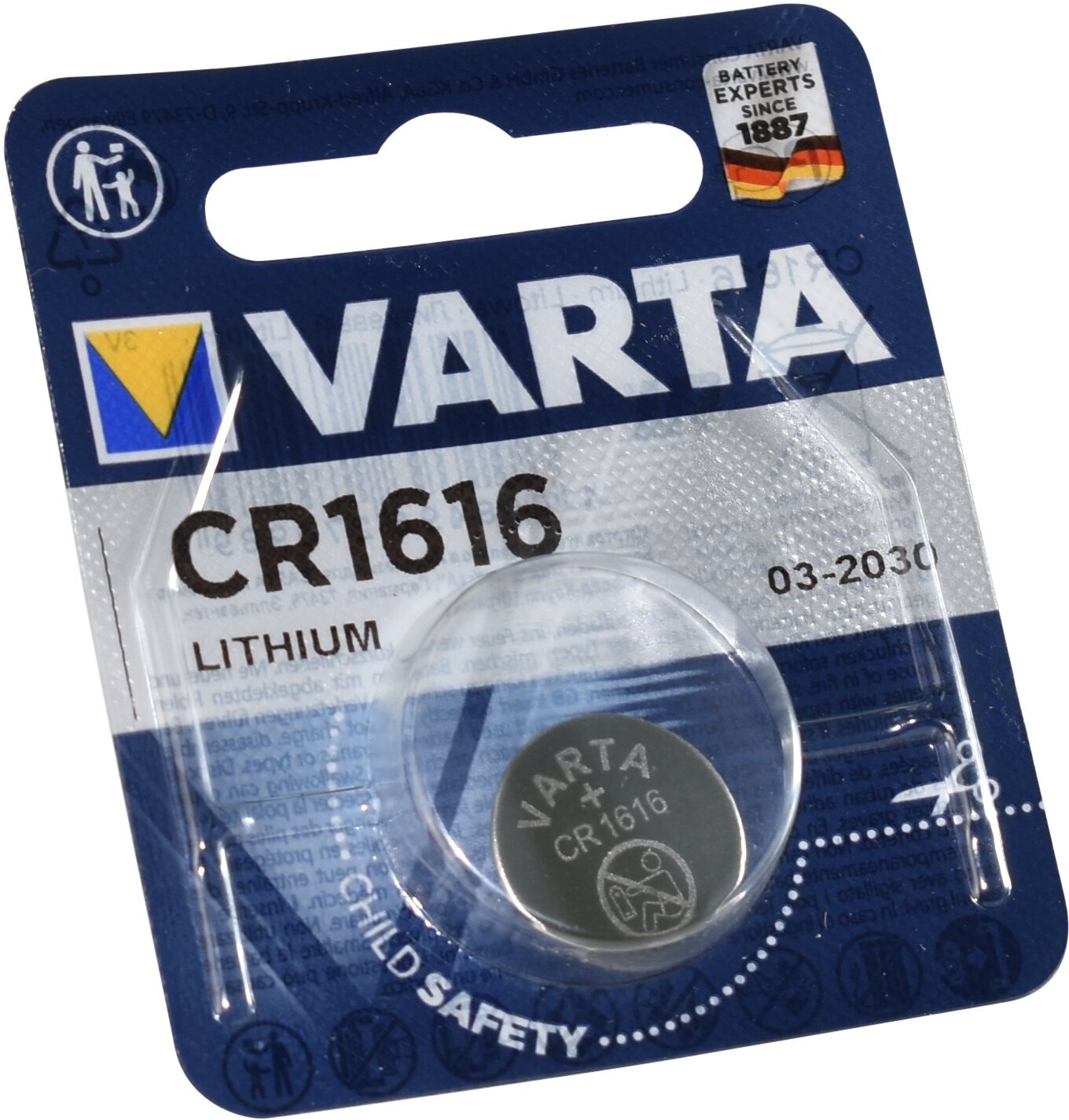 Батарейка Varta CR 1616 Bli 1 Lithium (6616101401) - фото №12