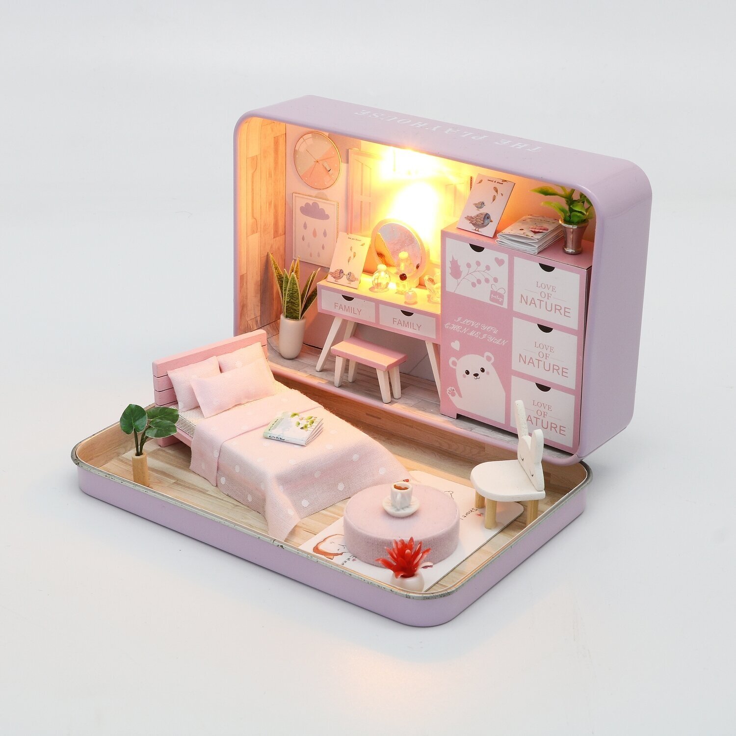 MiniHouse в шкатулке: Розовое настроение Diy House - фото №20