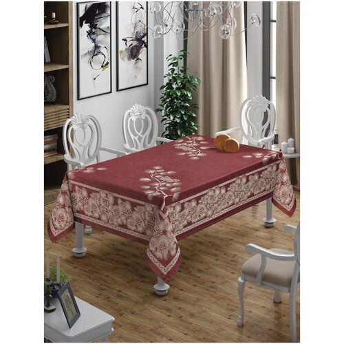 фото Скатерть do&co броде жаккард 160х220 florit бордовый do & co