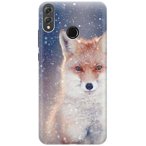 фото Gosso ультратонкий силиконовый чехол-накладка для honor 8x с принтом "лисица в снегопад"