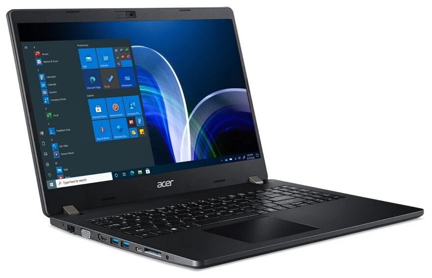 156 Ноутбук Acer TMP215-41 1920x1080 AMD Ryzen 3 Pro 4450U 25 ГГц RAM 8 ГБ DDR4 SSD 256 ГБ AMD Radeon Graphics Windows 10 Pro NXVRHER005 черный