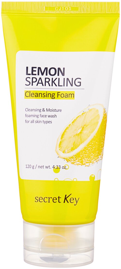 Secret Key очищающая пенка для умывания на газированной воде с лимоном Lemon Sparkling Cleansing Foam, 200 мл, 200 г