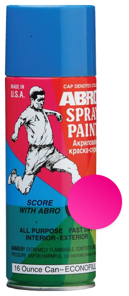 ABRO Краска-спрей Флуоресцентная розовая ABRO MASTERS (473мл) (ABRO)