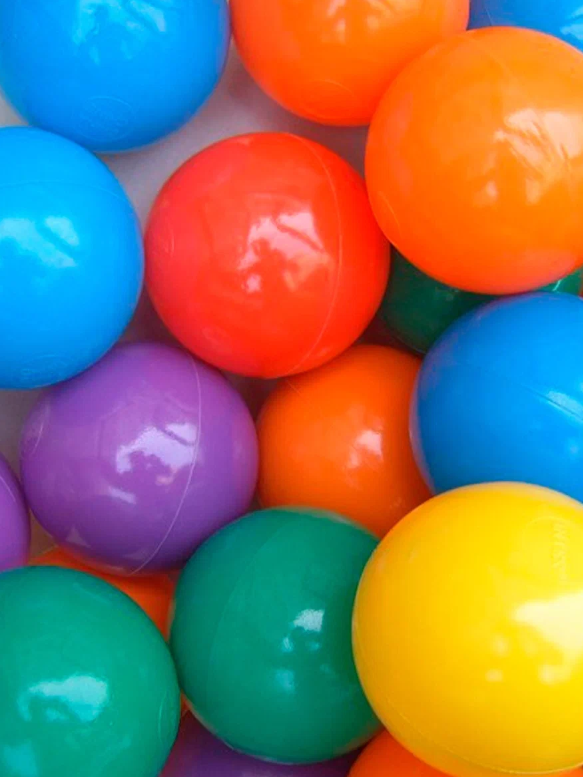 Пластиковые шарики Intex 100 шт/разноцветные шарики 8 см для сухого бассейна/мячики для игровых центров/6 цветов - фотография № 6