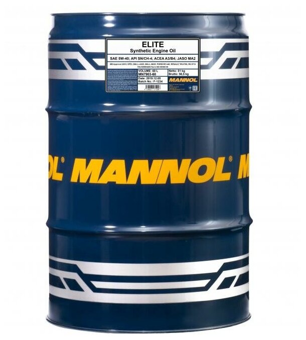 7903 MANNOL ELITE 5W40 60 .    5W-40