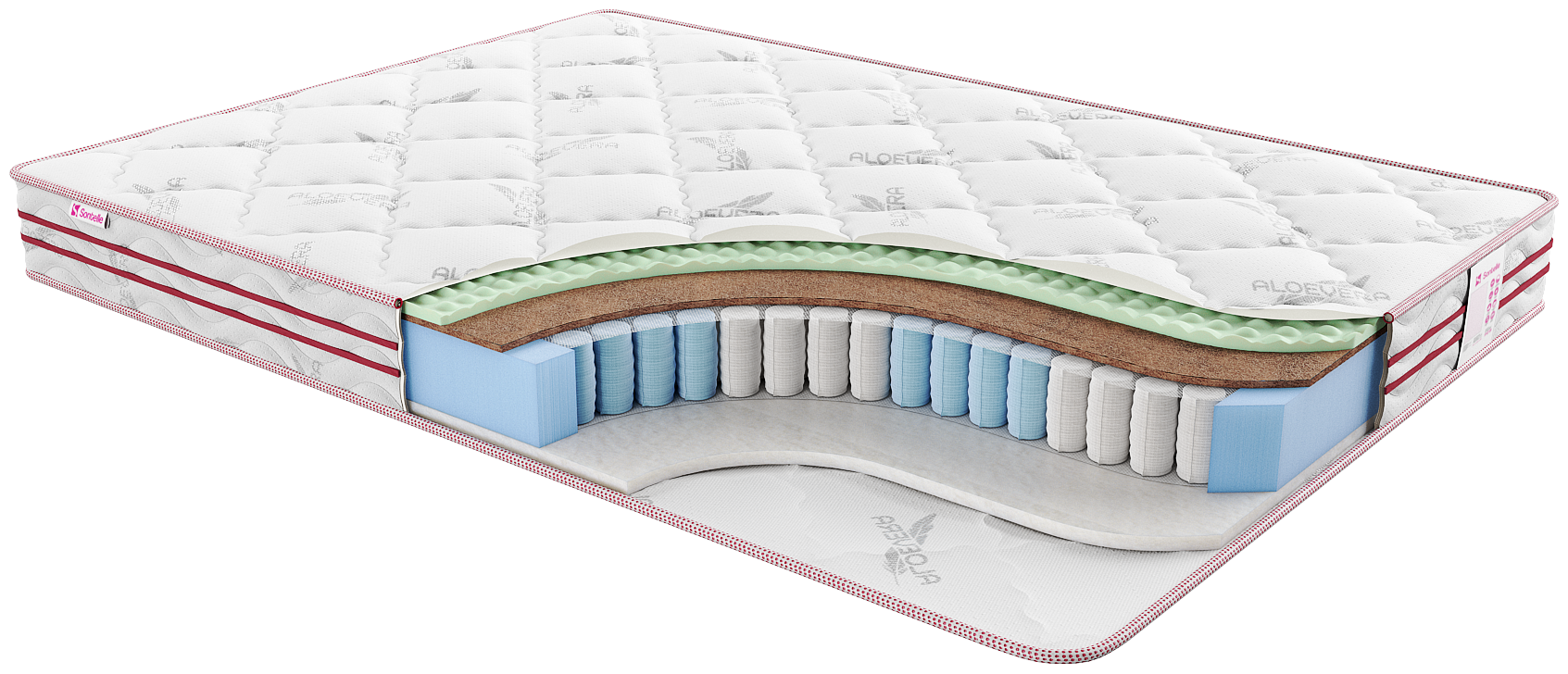 Матрас с независимыми пружинами Sontelle Sante Castom lari 180x200