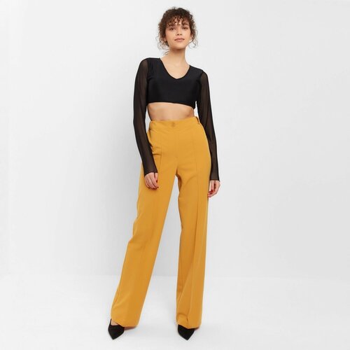 фото Брюки minaku, размер 42, желтый