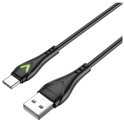 Кабель Borofone BX65 Bright charging data cable for Type-C - черный кабель borofone bx65 bright microusb черный