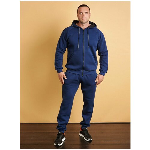 фото Костюм спортивный с начёсом сине-зелёный galaktika