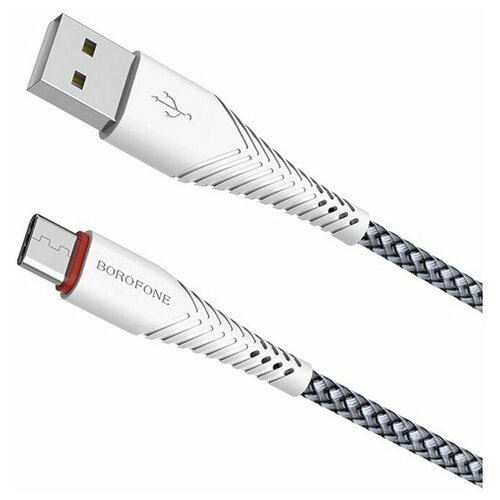 Кабель Borofone USB - USB Type-C (BX25), 1 м, 1 шт., белый кабель usb 2 0 a m usb type c m 1м borofone bx21 outstanding золотистый
