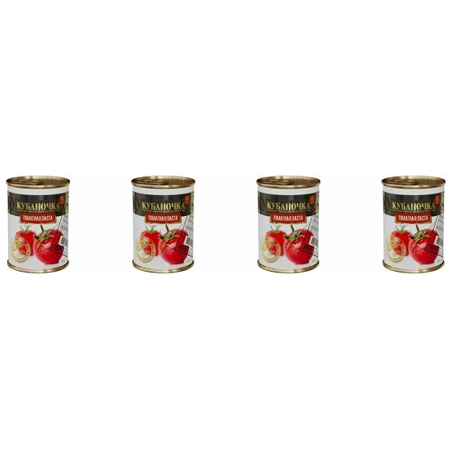 Кубаночка Паста томатная 25%, 140 г 4 шт