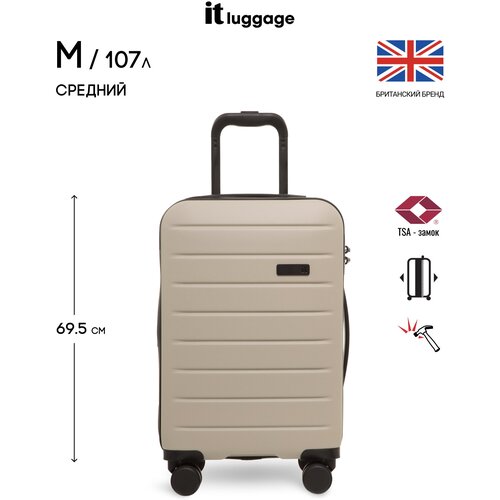 фото Чемодан на колесах it luggage/средний размер м/107л/abs-пластик/увеличение объема