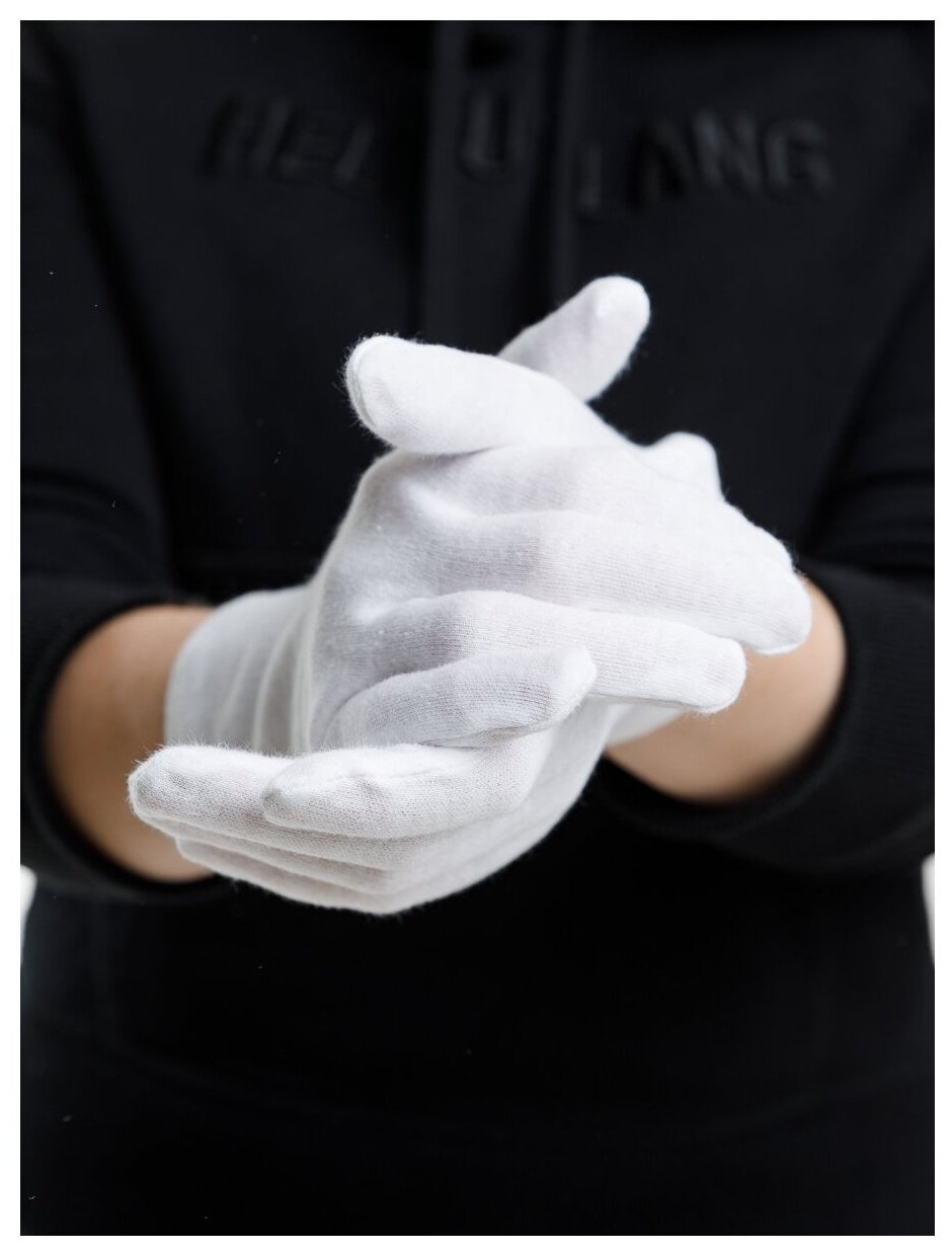Перчатки хлопковые Safe-Store, белые, размер XL (3 пар в уп.) - фотография № 5