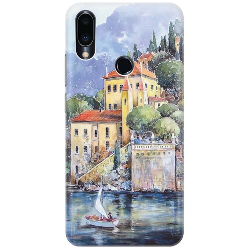 фото Cиликоновый чехол на meizu note 9 / мейзу ноут 9 с принтом "город у моря" gosso