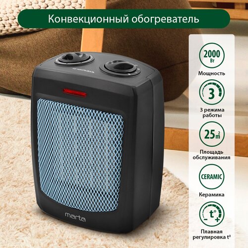 MARTA MT-2522 голубой аквамарин тепловентилятор 154900₽