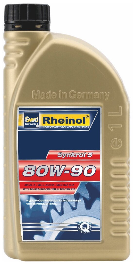 Swd Rheinol Synkrol 5 80W-90 (Gl-5) Мин. 1Л Масло Трансмисионное SWD Rheinol арт. 32555180