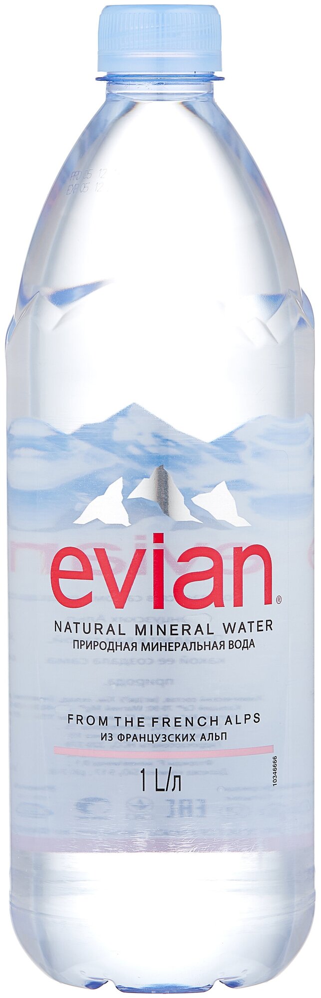 Вода Evian / Вода Эвиан 1 литр, без газа, пэт, 12 шт. в уп. - фотография № 4