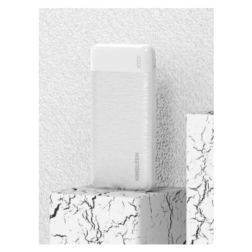 Повер банк на 10000mAh литий-полимерный для Apple iPhone Samsung Xiaomi Honor Белый Повербанк KINGLEEN 140000₽