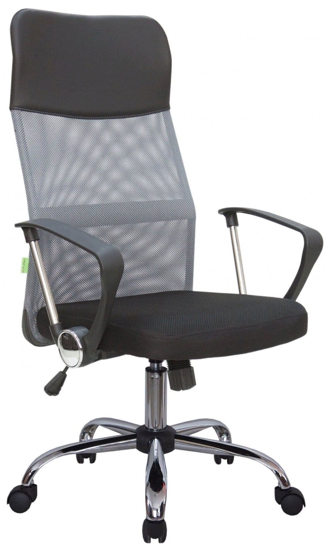 Кресло офисное Riva Chair RCH 8074 Чёрная ткань/Серая сетка (DW-04)