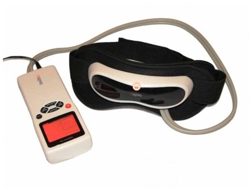 Массажер для глаз (массажные очки) PG-2404C1 (вибрация, давление, нагрев, LCD-дисплей)