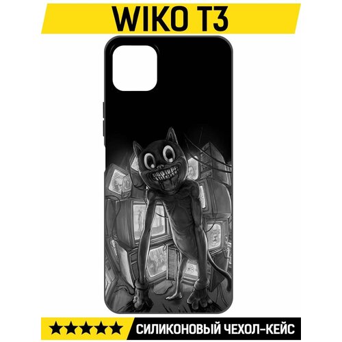 Чехол-накладка Krutoff Soft Case Хаги Ваги - Картун Кэт для Wiko T3 черный чехол накладка krutoff soft case хаги ваги игрушка для wiko t3 черный