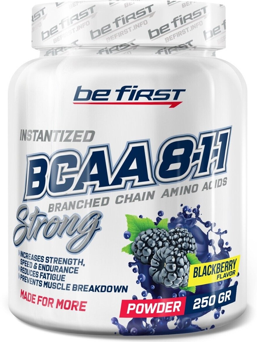 BCAA 8:1:1 Be First BCAA 8:1:1 Instantized powder 250 г, Ежевика