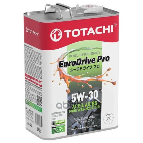 Масло моторное 5W-30 TOTACHI 4л синтетика EURODRIVE PRO FE API SL, ACEA A5/B5