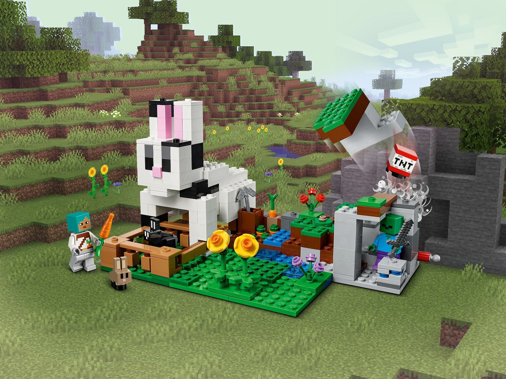 Конструктор Lego Minecraft Кроличье ранчо, - фото №18