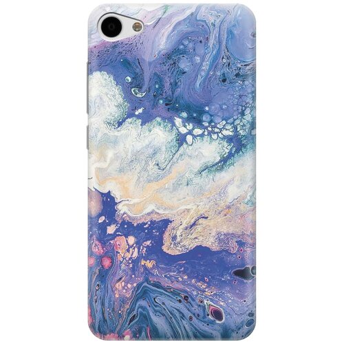 фото Cиликоновый чехол на meizu u10 / мейзу ю10 с принтом "фиолетовый мрамор" gosso