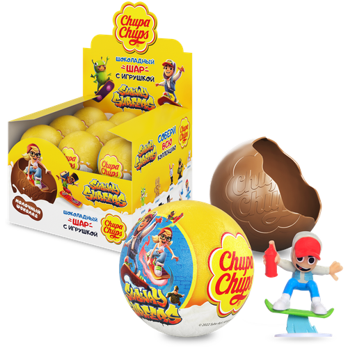 Шоколадный шар Chupa Chups с игрушкой внутри, 