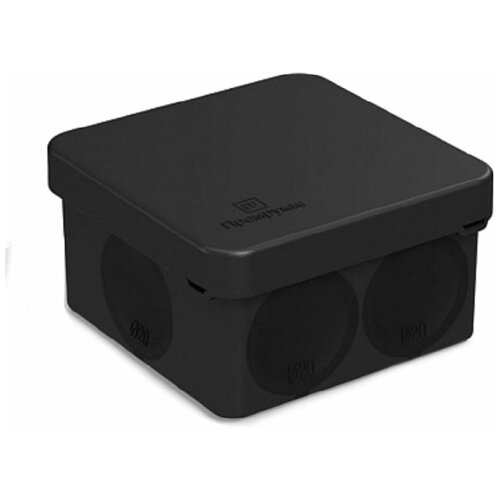 Распределительная двухкомпонентная коробка Промрукав для прямого монтажа безгалогенная HF черная 70х70х40 1 шт 60-0200-9005