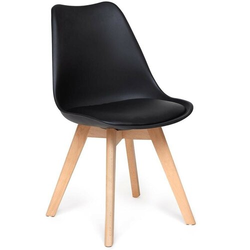 Стул TULIP (mod. 73) (12 651) TetChair дерево/пластик/ПУ, 48.5*52.5*83cм, черный