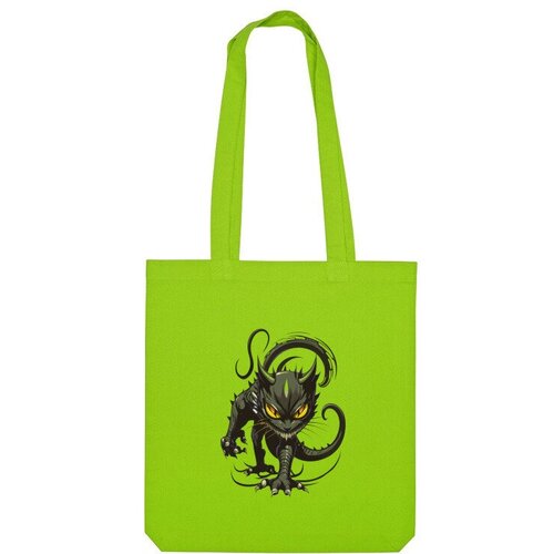 Сумка шоппер Us Basic, зеленый сумка кот симбиот желтый