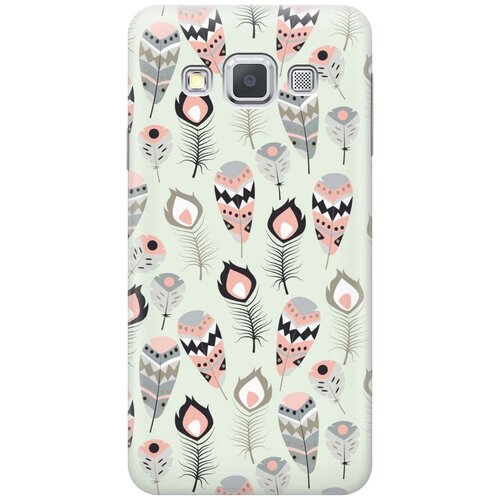 фото Cиликоновый чехол на samsung galaxy a3 / самсунг а3 с принтом "перья бохо" gosso