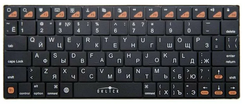 Беспроводная клавиатура Оклик 840S, черный беспроводная BT