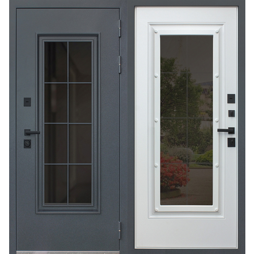 Дверь входная металлическая термо с окном Гарнт-59
