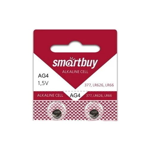 Батарейка часовая SmartBuy AG4-10B,2шт в блистере (SBBB-AG4-10B) батарейка часовая smartbuy ag13 sbbb ag13 10b 10 шт