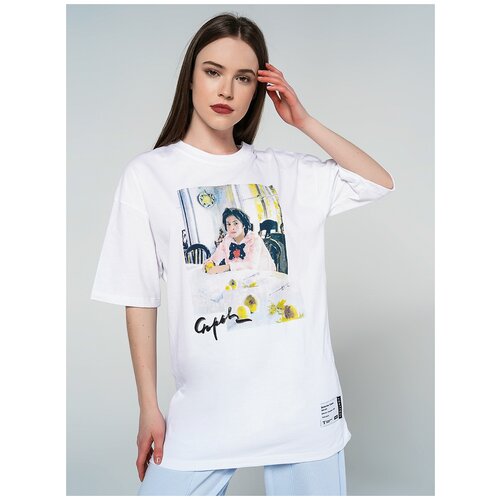 фото Футболка с кор.рукавом серов "дев.с персиками" твое 80588 размер s, белый, women