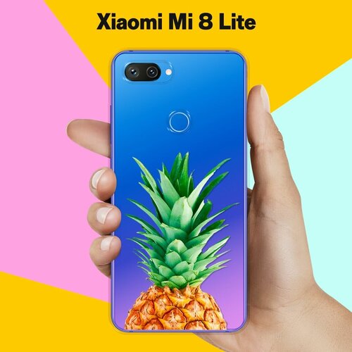 Силиконовый чехол на Xiaomi Mi 8 Lite Ананас / для Сяоми Ми 8 Лайт пластиковый чехол aloha ананас на xiaomi mi 8 сяоми ми 8