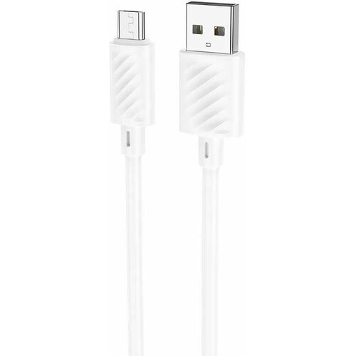 Кабель Hoco X88 для смартфона, USB - MicroUSB, 1 м, 2.4A, цвет белый, 1 шт кабель ritmix usb microusb gaming rcc 413 1 м 1 шт black