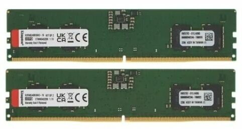 Оперативная память Kingston DDR 5 DIMM 16Gb 4800Mhz (KVR48U40BS6K2-16)